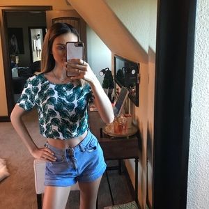 cute palm tree pacsun top